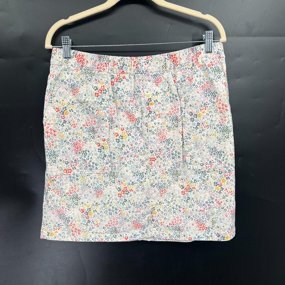 Lands' End ditsy floral cotton blend skort gorpcore outdoor stretch pencil skirt